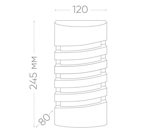 Светильник архитектурный настенный DH0603 230V без лампы E27, 245*120*80 черный  11875  FERON