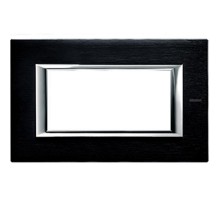 Axolute декоративные накладки прямоугольной формы, алюминий, цвет антрацит, на 4 модуля  HA4804XS  Legrand