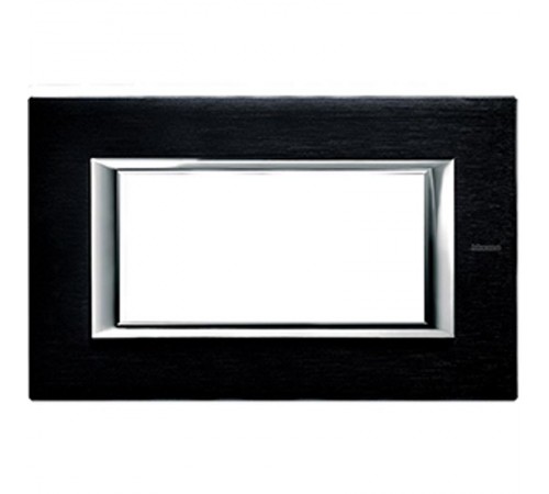 Axolute декоративные накладки прямоугольной формы, алюминий, цвет антрацит, на 4 модуля  HA4804XS  Legrand
