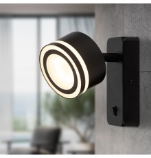 Светильник настенная подсветка  WL49 BK GX53 IP20 черный  Б0059814  ЭРА