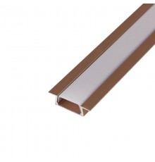 Комплект врезного алюминиевого профиля с рассеивателем, 22х6мм, 1м, розовое золото  146-405-3  REXANT