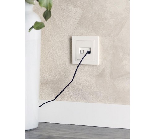 BRITE Розетка двойная RJ11+RJ45 кат.5E РК/Т12-БрЖ жемчужный   BR-KT20-O-1-K36  IEK