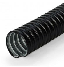 Металлорукав в ПВХ оболочке черный Р3-ЦП-НГ-32 (20 м/уп)   PR08.2953  Э-Пласт