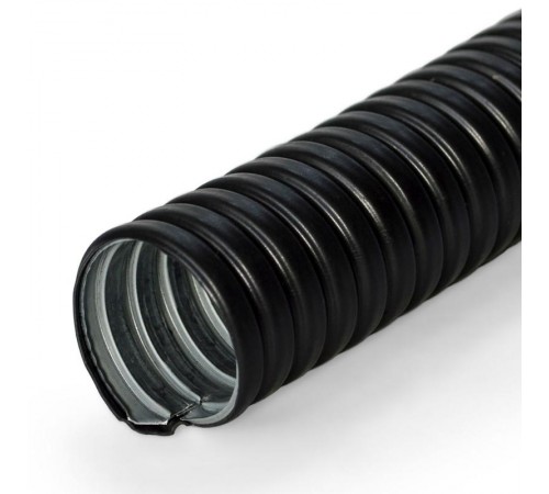 Металлорукав в ПВХ оболочке черный Р3-ЦП-НГ-32 (20 м/уп)   PR08.2953  Э-Пласт