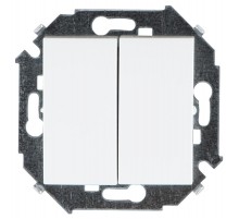 Simon 15 Белый Выключатель 2-кл проходной, 16А 250В, винт. зажим  1591397-030  Simon