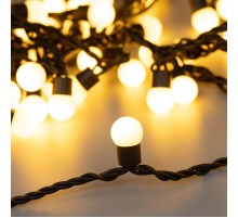 Светодиодная гирлянда ARD-BALL-CLASSIC-D17.5-10000-BLACK-100LED WARM (230V, 7W)  025584  Arlight