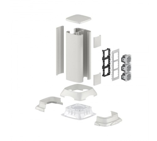 Миниколонна алюминиевая, 0.35м, цвет серый металлик  19531  DKC