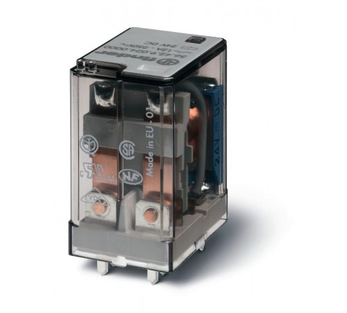 Миниатюрное силовое электромеханическое реле; монтаж на печатную плату; 2CO 12A; контакты AgNi; катушка 125В AC  564281250000  Finder