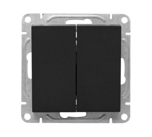 Механизм выключателя, двухклавишный, кнопочный, чёрный Эпика EKF  UP1-SWB-23  EKF