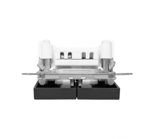 Механизм выключателя, двухклавишный, кнопочный, чёрный Эпика EKF  UP1-SWB-23  EKF