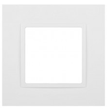 Рамка для розеток и выключателей Elegance 14-5001-01М на 1 пост, белый матовый  Б0065794  ЭРА