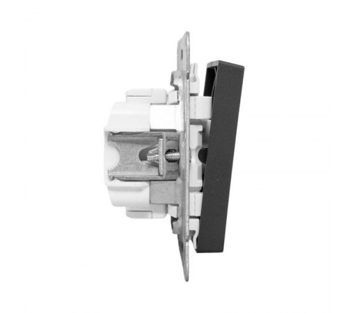 Механизм выключателя, двухклавишный, кнопочный, чёрный Эпика EKF  UP1-SWB-23  EKF