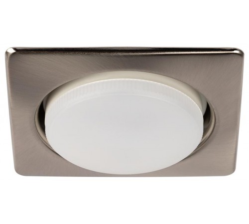 Светильник встраиваемый точечный под лампу GX53 KL71 SN /1 (к) квадр., 220V, 13W, сатин никель  Б0048959  ЭРА