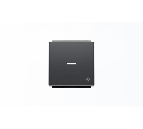 Клавиша для 1-клавишных выключателей/переключателей/кнопок с символом СВЕТ и линзой подсветки, серия SKY, цвет чёрный барх.2CLA850440A1501 ABB