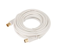 Шнур ТВ гнездо - ТВ штекер, длина 7 метров, белый  18-0006  REXANT