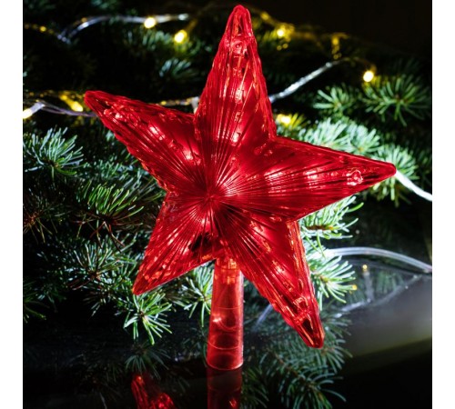Светодиодная елочная верхушка Звезда, ENGEV-02 31 LED, h21 см,длина провода 2,5 м., 220V, IP20  Б0056008  ЭРА
