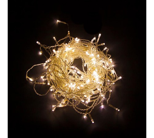 Гирлянда - занавес CL19  204 диодов  2700K , эффект стробов, 2*1,5м + 3м IP44 прозрачный шнур  32331  FERON