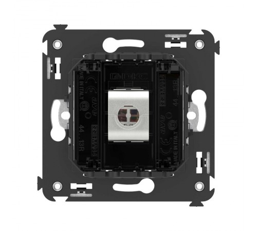 Компьютерная розетка RJ-45 без шторки в стену, кат.5e одинарная экранированная, "Avanti", "Черный квадрат"  4402763  DKC