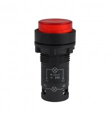 Кнопка с подсветкой OptiSignal Compact D22 C7-PL-B401 красная 1НЗ 24 В AC/DC XB7NW34B2  362091  КЭАЗ