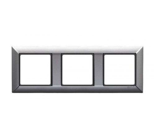 Рамка 3-поста; Eco Profi; термопласт; алюминий  EP483AL  Jung