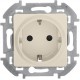 Inspiria Слоновая кость Розетка с заземлением С/У со шторками 16А без рамки  673731  Legrand