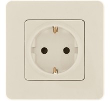 Inspiria Слоновая кость Розетка с заземлением С/У со шторками 16А без рамки  673731  Legrand