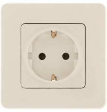 Inspiria Слоновая кость Розетка с заземлением С/У со шторками 16А без рамки  673731  Legrand