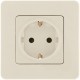 Inspiria Слоновая кость Розетка с заземлением С/У со шторками 16А без рамки  673731  Legrand