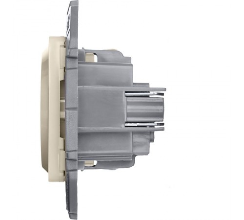 Inspiria Слоновая кость Розетка с заземлением С/У со шторками 16А без рамки  673731  Legrand