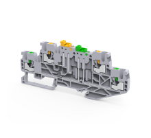 Клемма 2х-ярусная push-in OptiClip CPDLK-2,5-2L-MT-N-I-серый  331872  КЭАЗ