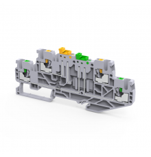 Клемма 2х-ярусная push-in OptiClip CPDLK-2,5-2L-MT-N-I-серый  331872  КЭАЗ