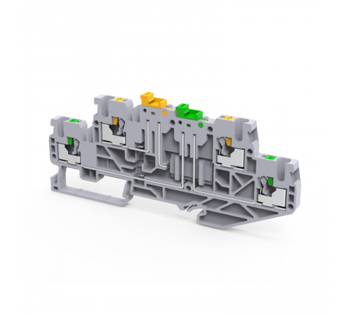 Клемма 2х-ярусная push-in OptiClip CPDLK-2,5-2L-MT-N-I-серый  331872  КЭАЗ