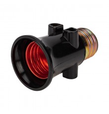 Патрон-розетка карболитовый Е27 черный с этикеткой  11-8855  Rexant