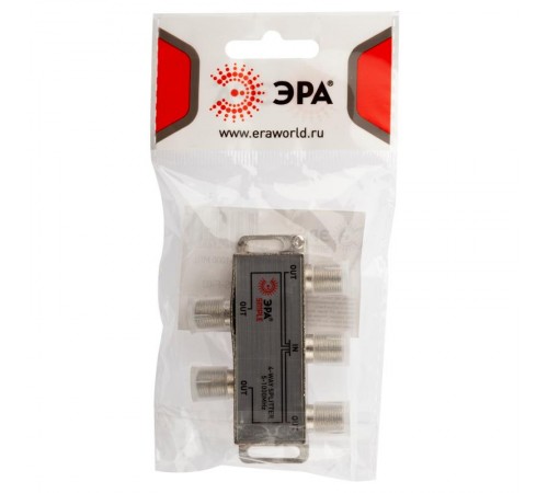 DS-F-03  ДЕЛИТЕЛЬ ТВ х 4 под F разъём 5-1000 МГц, simple (10/200/7200)  Б0048322  ЭРА