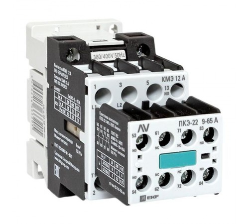 Комплект КМЭ 12А 1NO 400В с дополнительными контактами 2НО+2НЗ АС EKF AVERES  ctr-s-12-10-400-av-22  EKF