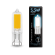 Лампа светодиодная Black LED G9 AC220-240V 5.5W 500lm 4100K Glass  107809205  Gauss
