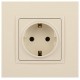 14-2101-02 Розетка с заземлением, 16A-250В, IP20, Эра Elegance, сл.кость  Б0034265  ЭРА