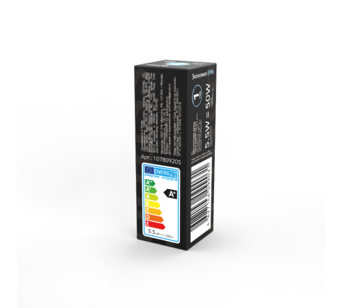 Лампа светодиодная Black LED G9 AC220-240V 5.5W 500lm 4100K Glass  107809205  Gauss