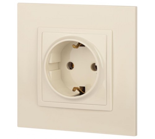 14-2101-02 Розетка с заземлением, 16A-250В, IP20, Эра Elegance, сл.кость  Б0034265  ЭРА