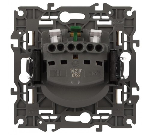 14-2101-02 Розетка с заземлением, 16A-250В, IP20, Эра Elegance, сл.кость  Б0034265  ЭРА