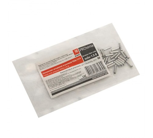 Наконечникштыревойвтулочный НШв  1.5-8 (уп50шт) EKF PROxima  nshv-1.5-8  EKF