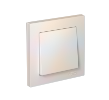AtlasDesign Жемчуг Выключатель 1-клавишный сх.1, 10АХ, (в сборе с рамкой)  ATN000412  SE