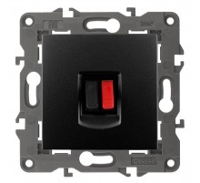 14-3111-05 Розетка аудио, IP20, Эра Elegance, антрацит  Б0034324  ЭРА