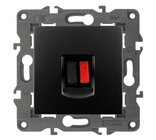 14-3111-05 Розетка аудио, IP20, Эра Elegance, антрацит  Б0034324  ЭРА