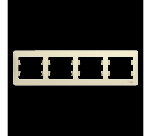 Glossa Бежевый Рамка 4-ая, горизонтальная  GSL000204  SE