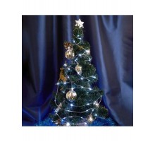 Гирлянда линейная Роса (на плоском проводе) 220V, 200 LED 20м, 5000К, IP 20,  прозрачный шнур 3м, CL579  48623  FERON