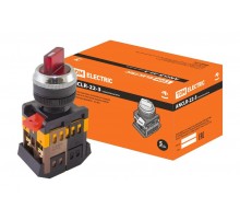 Переключатель АNСLR-22-3 на 3 фикс.полож.красный неон/230В I-O 1з+1р   SQ0703-0004  TDM