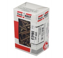 Саморезы универсальные 30х3,5 мм (200 шт) желтые - коробка с окном ( 0,253 кг)  102234  Tech-KREP