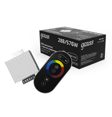 Контроллер для RGB 288W 24А с сенсорным пультом управления цветом (черный)  201113288  Gauss