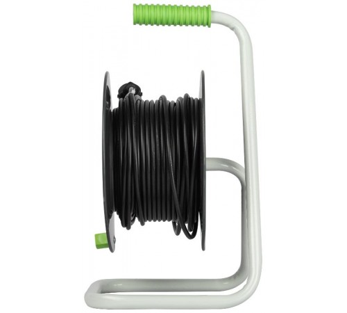 Удлинитель силовой ЭРА GREEN LINE KAT-2x1-30m Greenline на катушке пластик 4 розетки без заземления 30м ПВС 2x1мм2   Б0065105  ЭРА